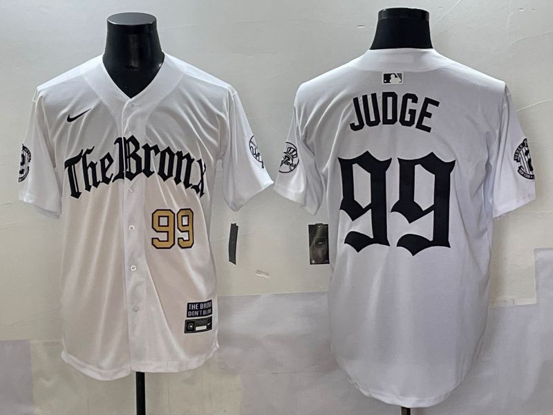 Men 2025 New York Yankees #99 Judge White Five generations Joint Name Nike MLB Jersey style 1->cincinnati reds->MLB Jersey
